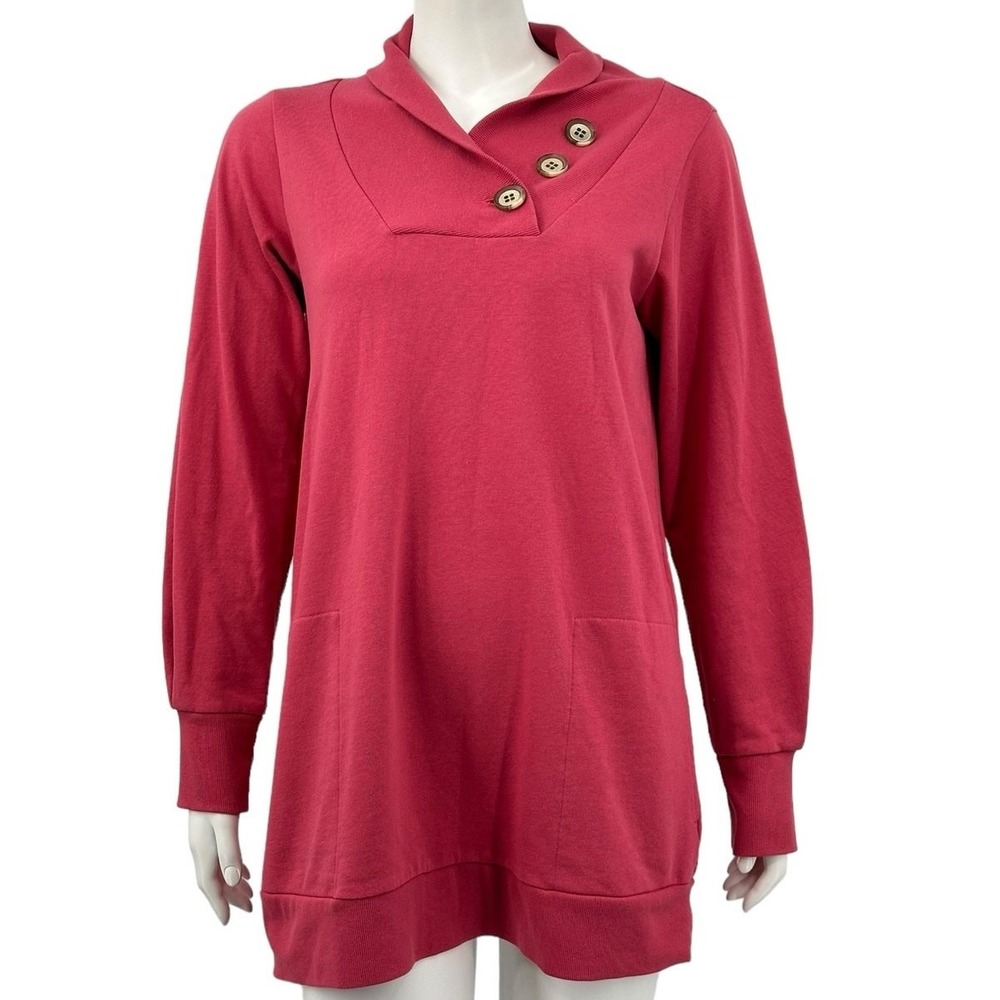 Soft Surroundings Top Womens Small Winifred Pullover Cinnamon Tunic French Terry